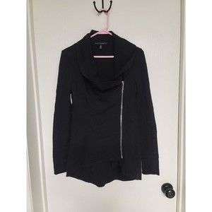womens black full zip white house black market jacket